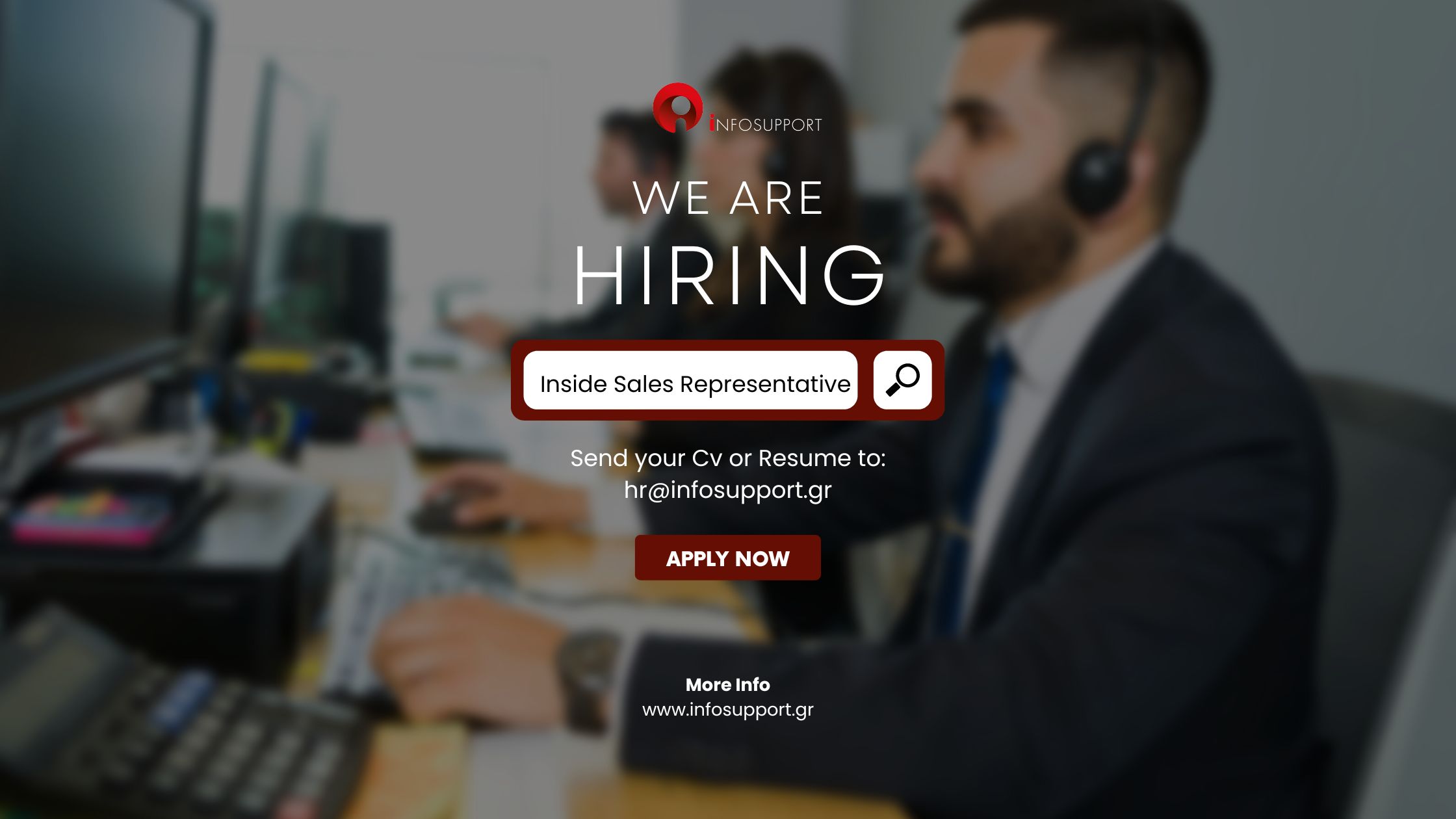 We are Hiring! Inside Sales Representative